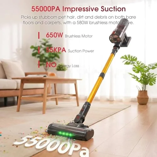 55,000 Pa of Suction Power